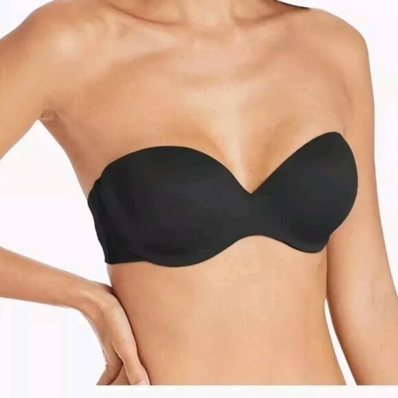 Maidenform Custom Lift Strapless Underwire Bra Multiway 32A Black 09417 NWT - Picture 1 of 9